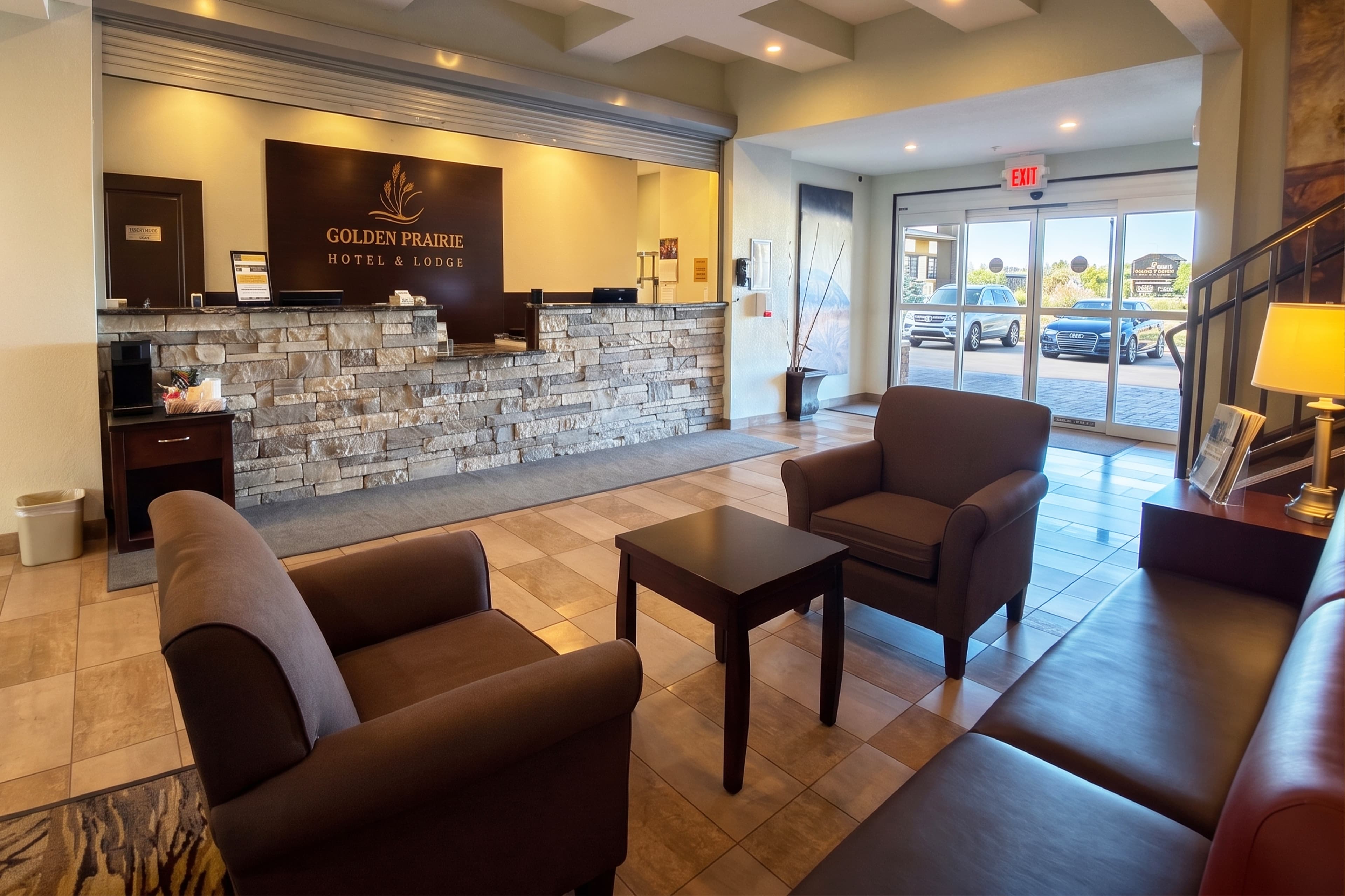 Golden Prairie Hotel & Lodge lobby